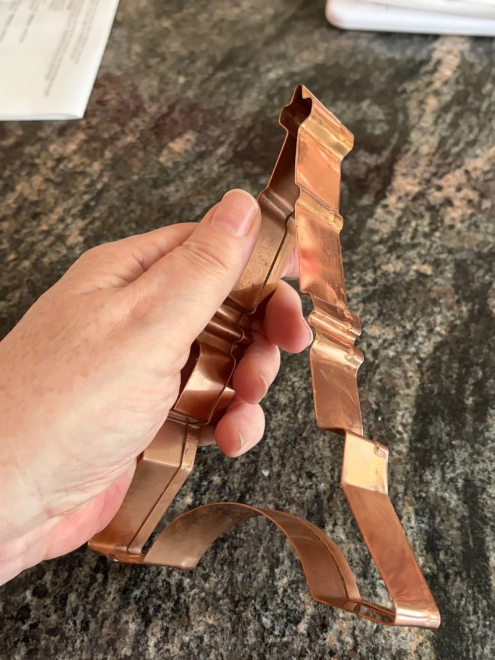 Large Copper Eiffel Tower Cookie Cutter
